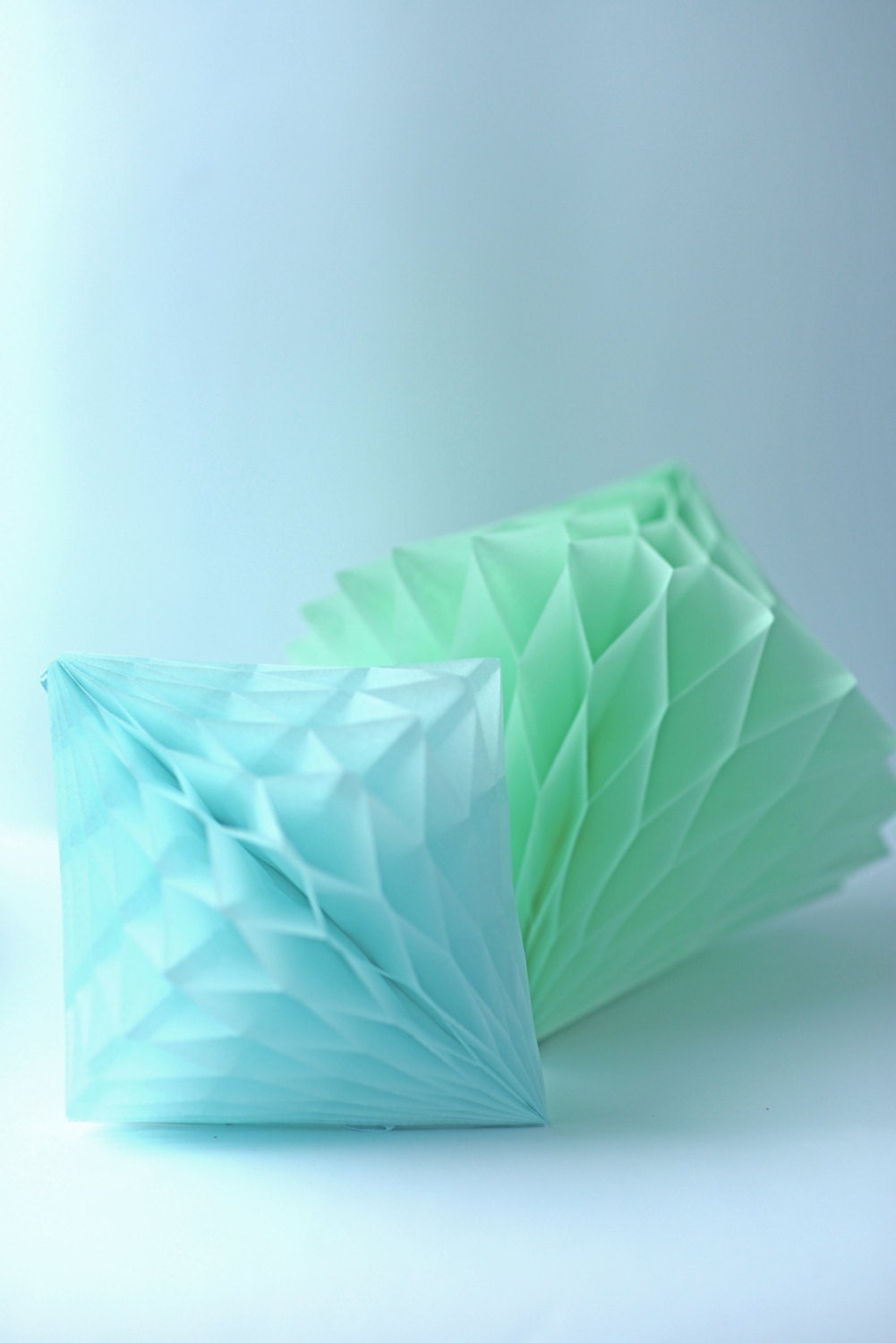 Light blue honeycomb decoration | Turquoise diamond decoration | Baby shower decoration |