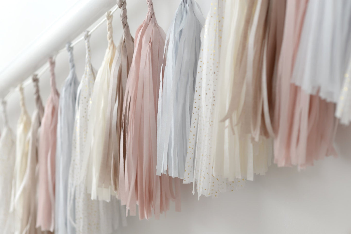 Custom colour paper tassel garland FULLY MADE Custom length wedding birthday party baby shower bridal shower decor party banner fringe decor