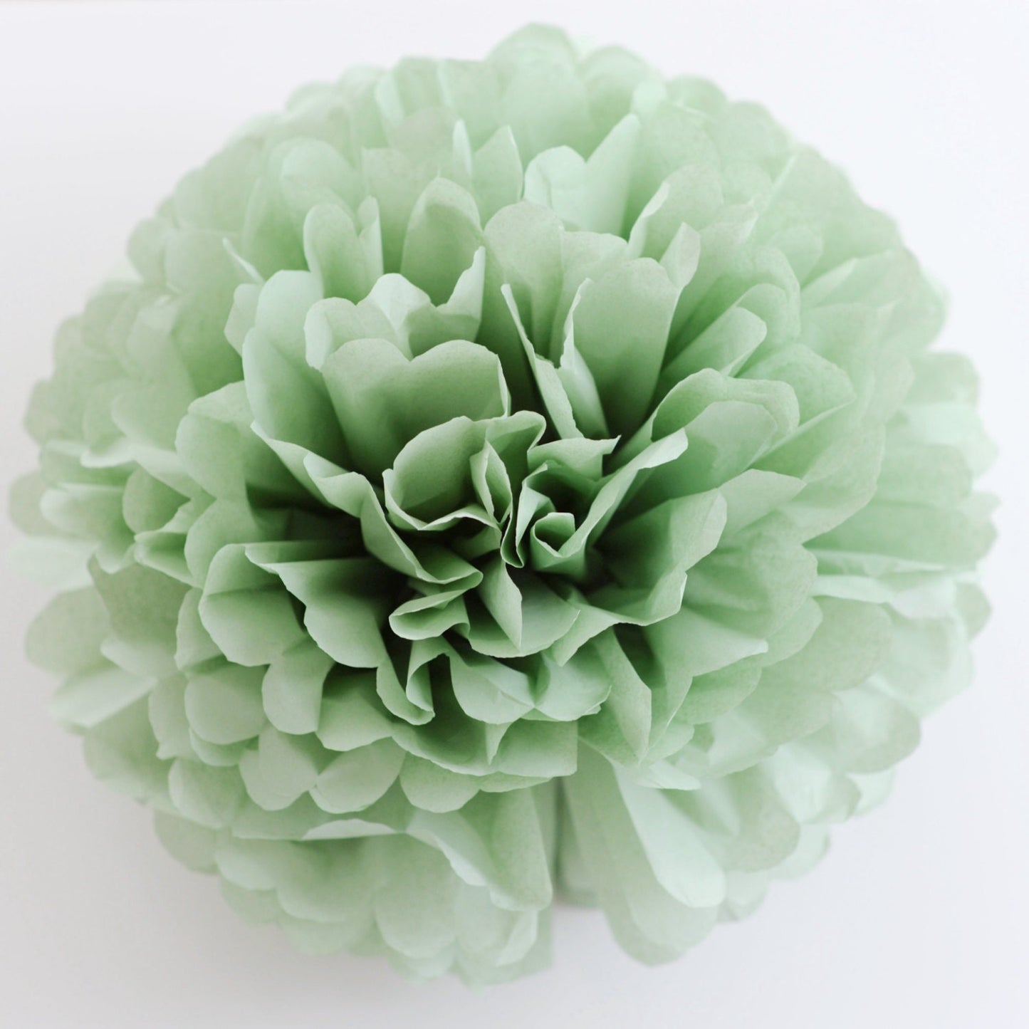 Paper pom pom in Dusty green | Sage Green paper flowers | Rustic wedding decor | Beach wedding decor | Party decoration