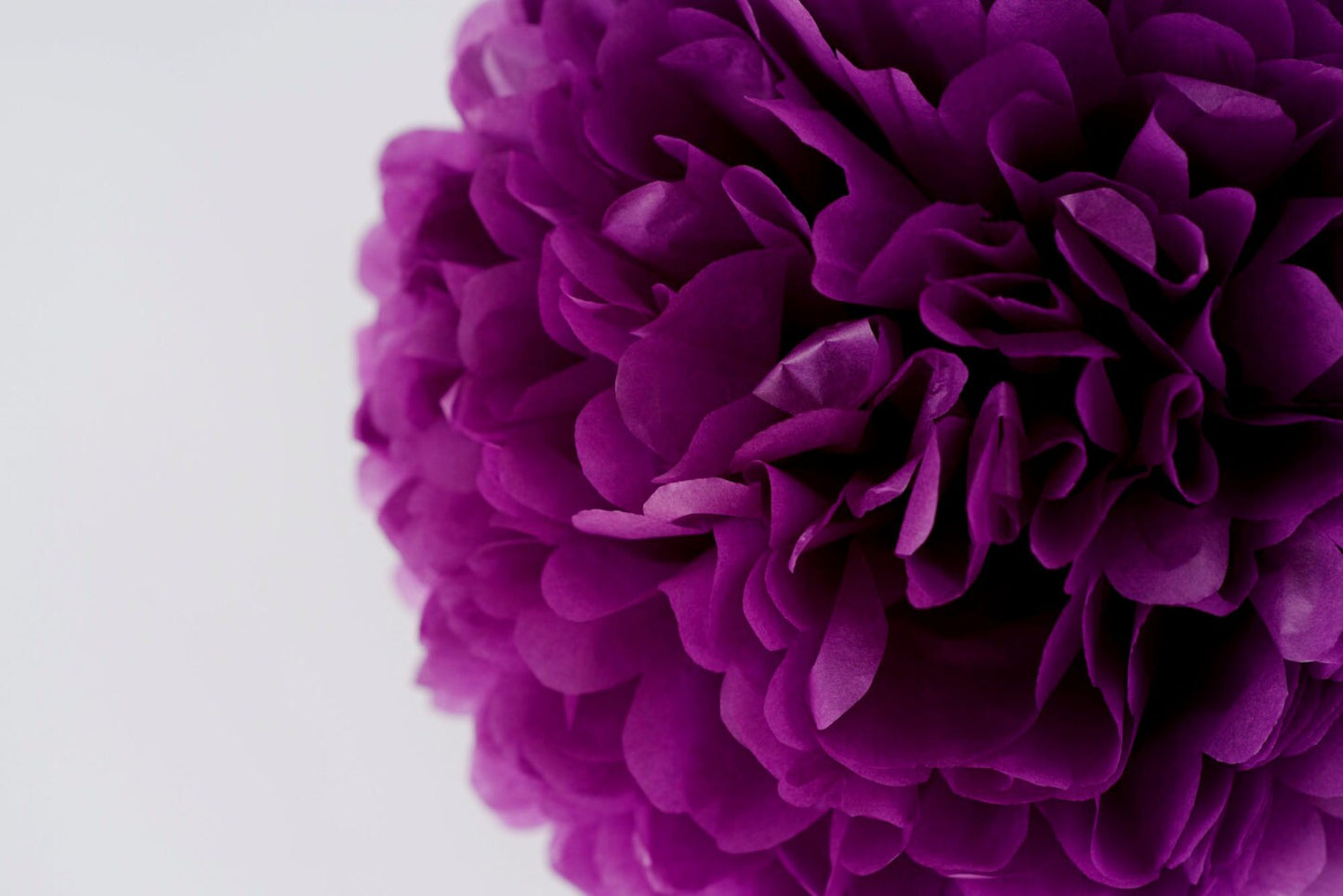 Plum tissue paper pom pom party decorations bright purple paper flowers various sizes wedding birthday party baby shower bridal shower decor