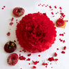 Deep red Paper pom pom party decorations dark red paper flowers Christmas decor, birthday party, bright wedding, baby shower, Valentines day