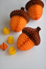 Paper honeycomb acorn / forest theme party decor / paper party decorations - Decopompoms