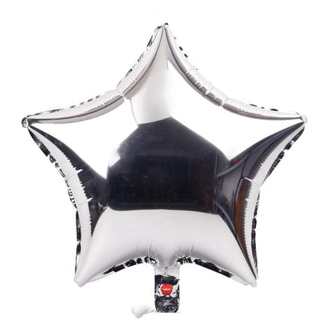 Silver star foil Balloon - Decopompoms