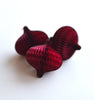 Burgundy mini paper honeycomb baubles - Christmas decorations - 3 baubles set - Decopompoms