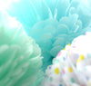 Aqua and mint tissue paper pom poms party set - Decopompoms