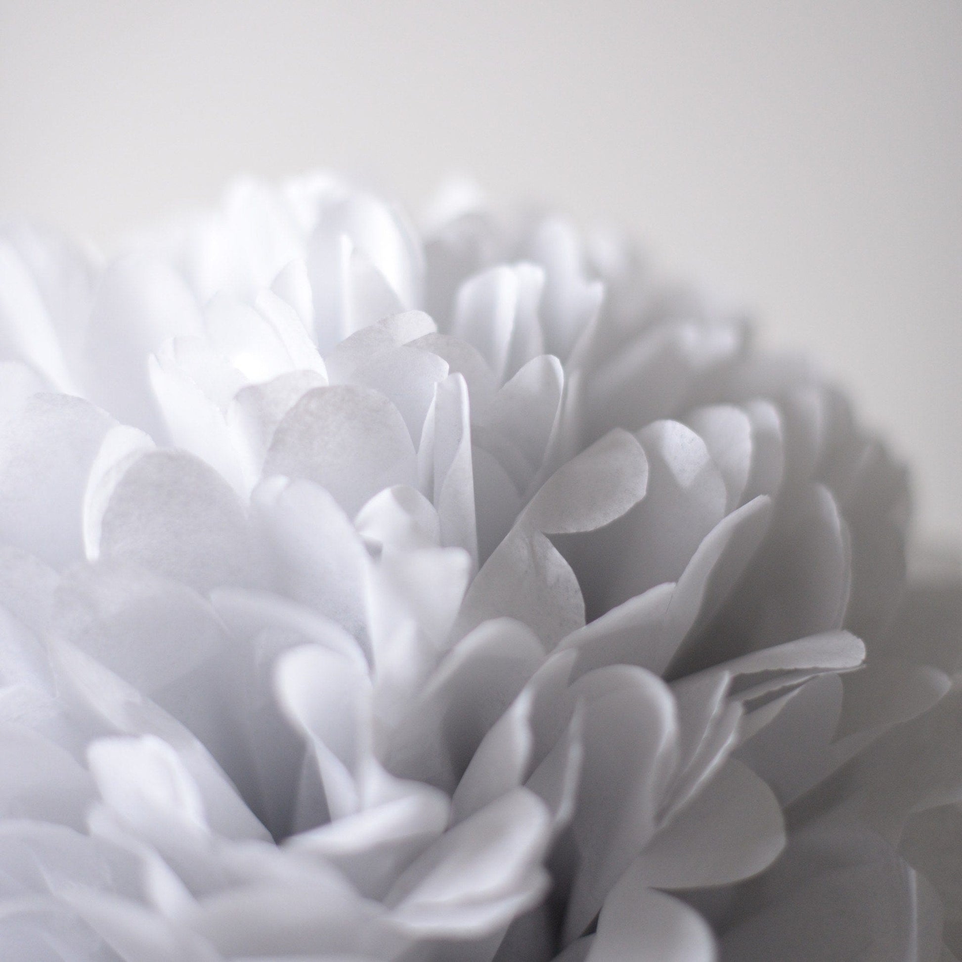 Coral, lavender and grey pom poms party set - Decopompoms