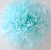 Mint and blue tissue paper pom poms party set - Decopompoms