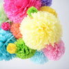 Rainbow pom poms party set - Decopompoms