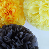 Yellow + Gray pom poms party set - Decopompoms