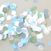 confetti Biodegradable wedding confetti handmade - dusty  blue, green and grey -15g Tissue Paper circles decopompoms