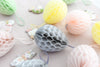 Easter decorations, Easter eggs decorations | Paper Easter eggs | pastel colours - dusty pink, yellow and grey - Decopompoms
