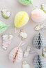 Easter decorations, Easter eggs decorations | Paper Easter eggs | pastel colours - dusty pink, yellow and grey - Decopompoms