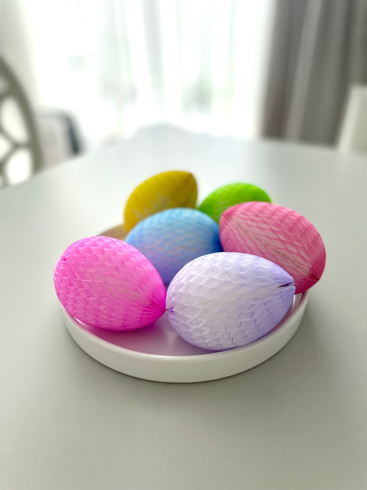 Easter Decorations- Easter eggs | Paper Easter egg decoration set | Colourful paper eggs - Decopompoms