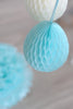 Easter Decorations - Light blue Paper easter eggs | Colourful paper eggs | Paper Easter decoration - Decopompoms