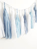 Baby Blue tassel garland - various lengths - Decopompoms