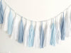 Baby Blue tassel garland - various lengths - Decopompoms