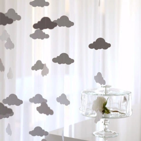 CLOUD paper string garland - Decopompoms