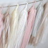 Dusty blush tassel garland - various lengths - Decopompoms