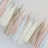 Dusty blush tassel garland - various lengths - Decopompoms