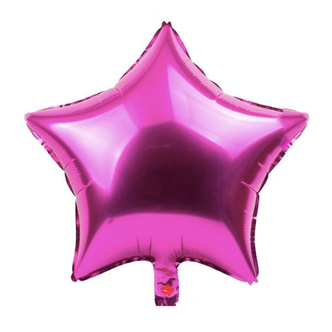 Hot pink star foil Balloon - Decopompoms