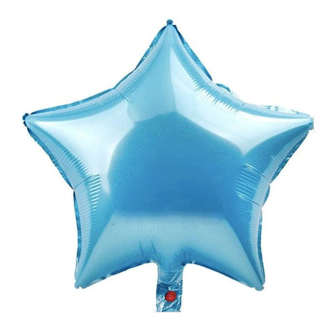 Light blue star foil Balloon - Decopompoms