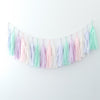 Minty pink and lilac tassel garland - various lengths - Decopompoms