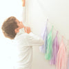 Minty pink and lilac tassel garland - various lengths - Decopompoms