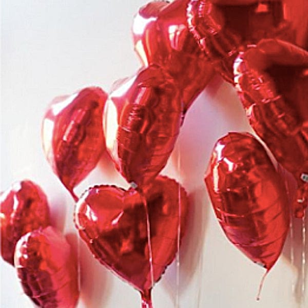 Red Heart Foil Balloon 18" - Decopompoms