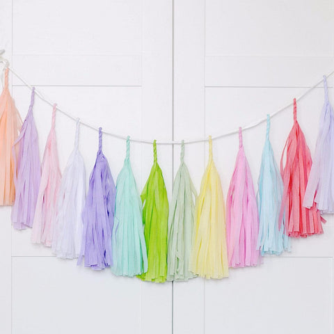 Pastel Unicorn tassel garland - various lengths - Decopompoms