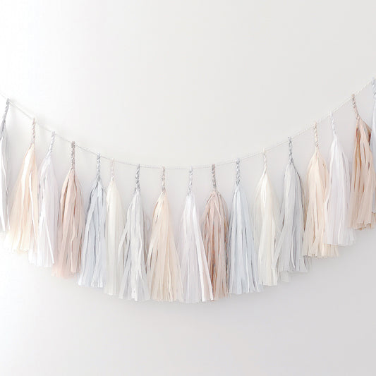 So neutral tassel garland - various lengths - Decopompoms