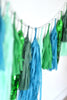 Green Paper Tassel Garland - Green sea party Birthday banner | greenery Fringe garland | Nursery garland - Decopompoms