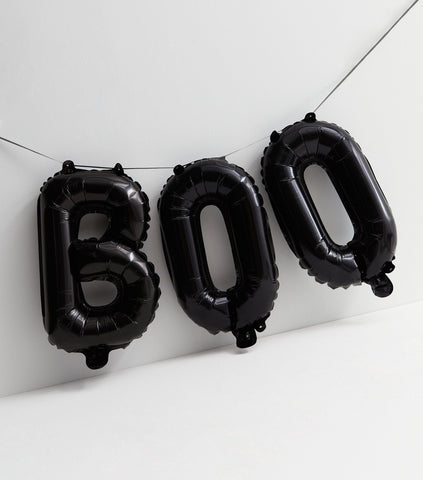 BOO halloween foil balloon banner - halloween party decor - Decopompoms
