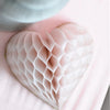 Dusty pink heart paper honeycomb decoration - Decopompoms