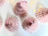 Dusty pink paper honeycomb Christmas tree - Decopompoms