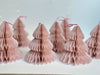 Dusty pink paper honeycomb Christmas tree - Decopompoms