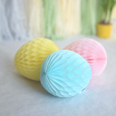 Easter egg honeycomb decoration - custom color - 15cm - Decopompoms