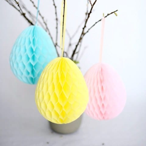Easter egg honeycomb decoration - custom color - 15cm - Decopompoms