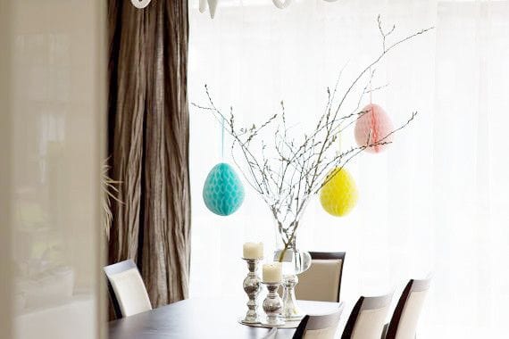 Easter egg honeycomb decoration - custom color - 15cm - Decopompoms