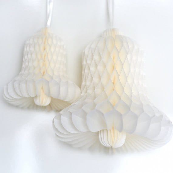 Honeycomb bell hanging decoration - custom color - 25 cm - Decopompoms