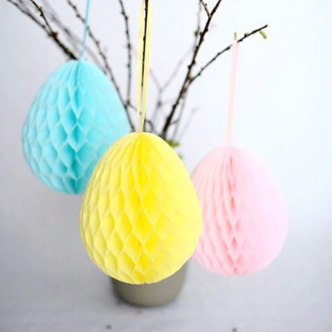 Honeycomb easter egg decoration - custom color - 20cm - Decopompoms