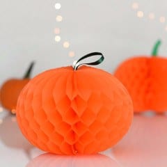 Honeycomb pumpkin decorations - Halloween decor - custom colors - Decopompoms