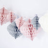 Paper bauble honeycomb decoration - Paper teetotum - Paper Christmas tree bauble - Decopompoms