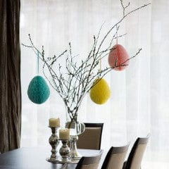 Paper honeycomb Easter egg decoration - custom color - Decopompoms