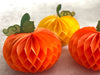 Paper honeycomb pumpkin set of 3 - beautiful Halloween - Fall decoration - Decopompoms