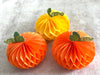 Paper honeycomb pumpkin set of 3 - beautiful Halloween - Fall decoration - Decopompoms