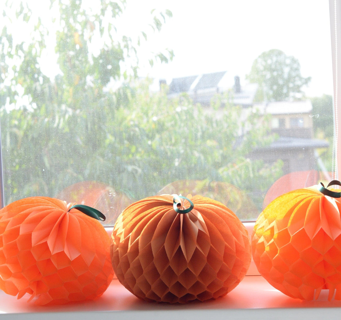 Paper pumpkin honeycomb - Sandstone fall Decorations - Halloween decorations - reusable - Decopompoms