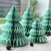 Sage green paper honeycomb Christmas tree / dusty green - Decopompoms