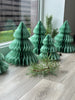 Sage green paper honeycomb Christmas tree / dusty green - Decopompoms