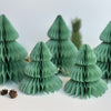 Sage green paper honeycomb Christmas tree / dusty green - Decopompoms