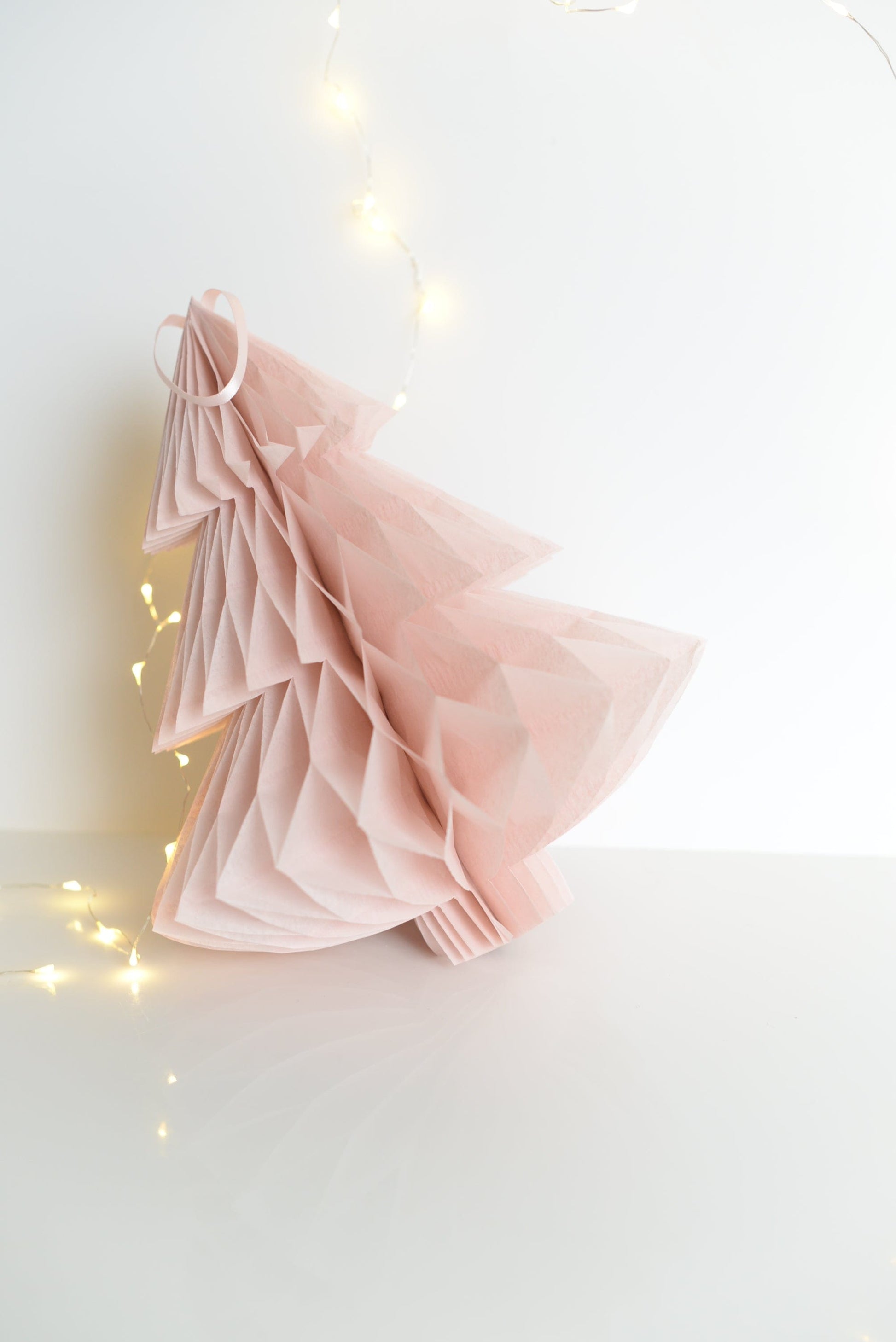 Vintage Christmas tree - Tissue Paper Honeycomb - custom colours - Decopompoms